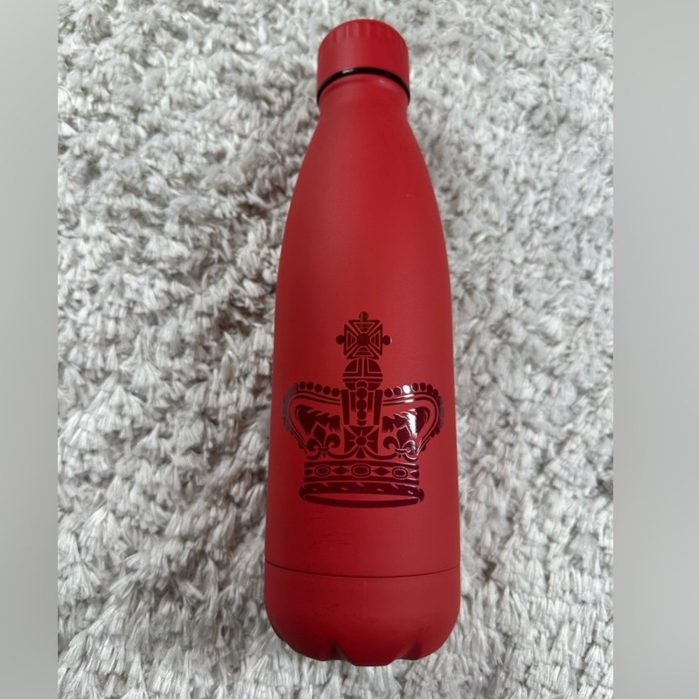 Red Buckingham Palace Crown Insulated Water Bottle